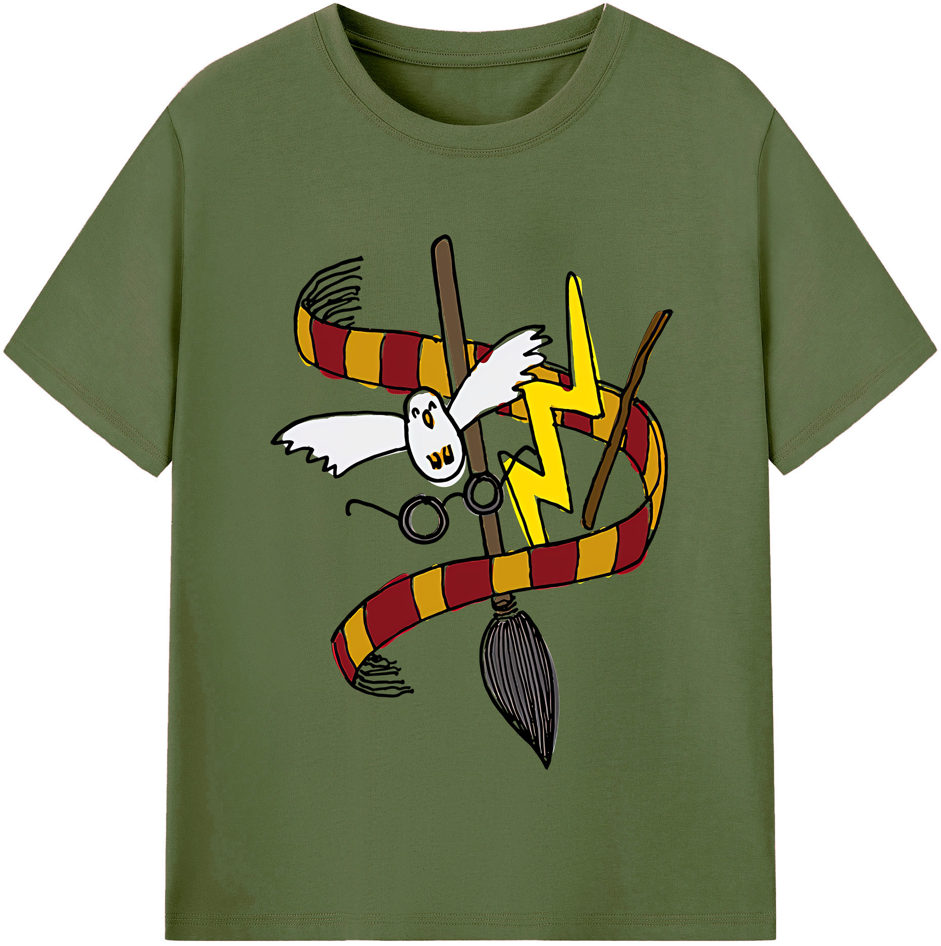 （画像用） Harry Potter ハリー・ポッターシリーズ 綿100％半袖Tシャツ（フロントプリント）